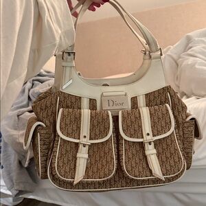 Dior Tan and Cream Shoulder Bag